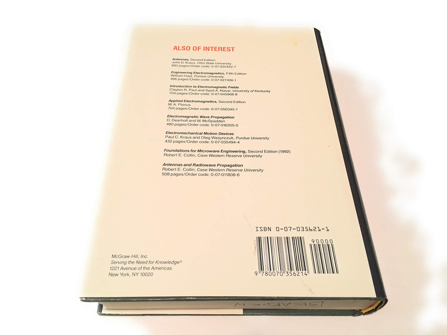 Electromagnetics (Mcgraw-Hill Series in Electrical Engineeri