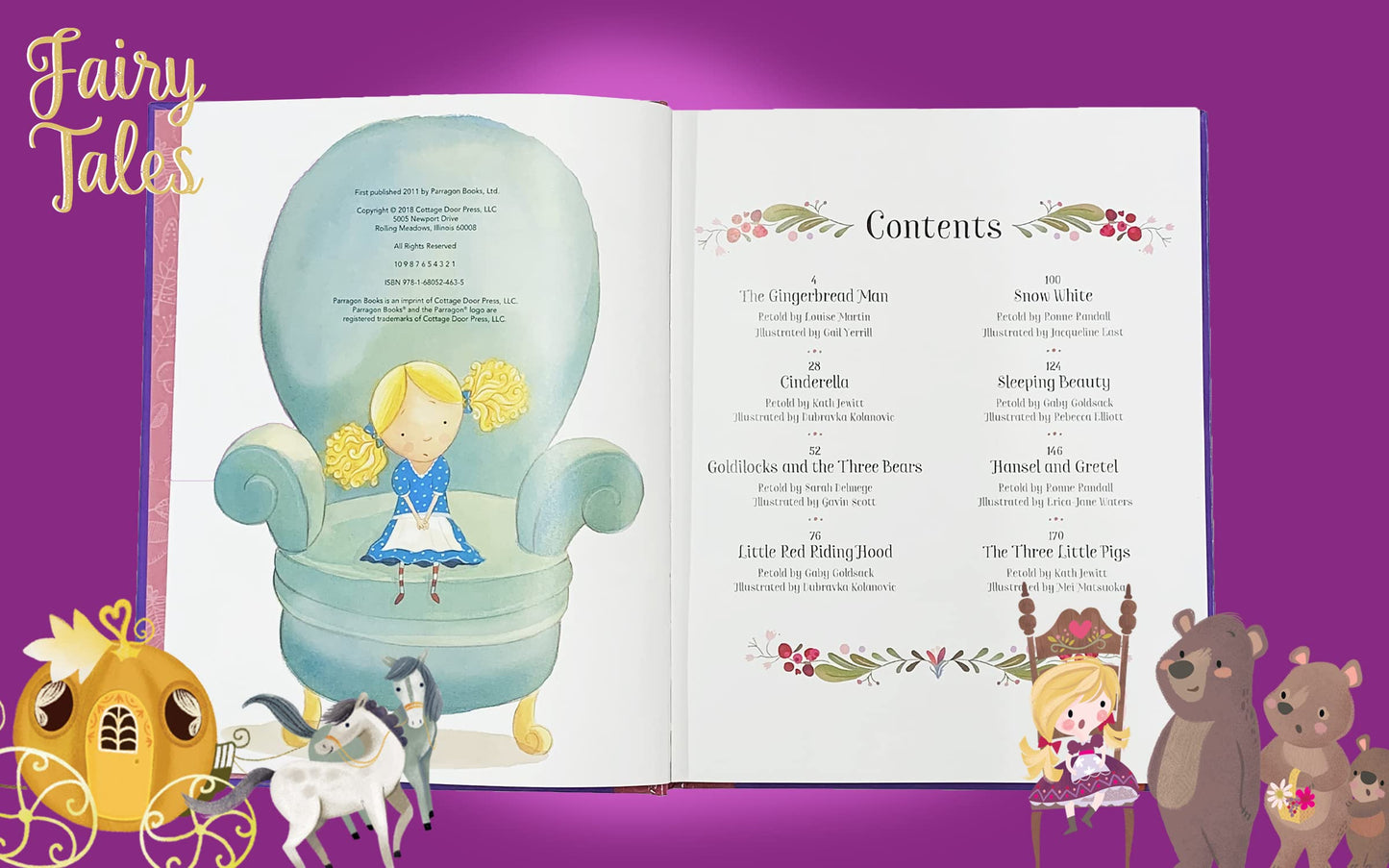 Fairy Tales Treasury: A Timeless Collection of Favorite and Classic Fairy Tales Stories for Children