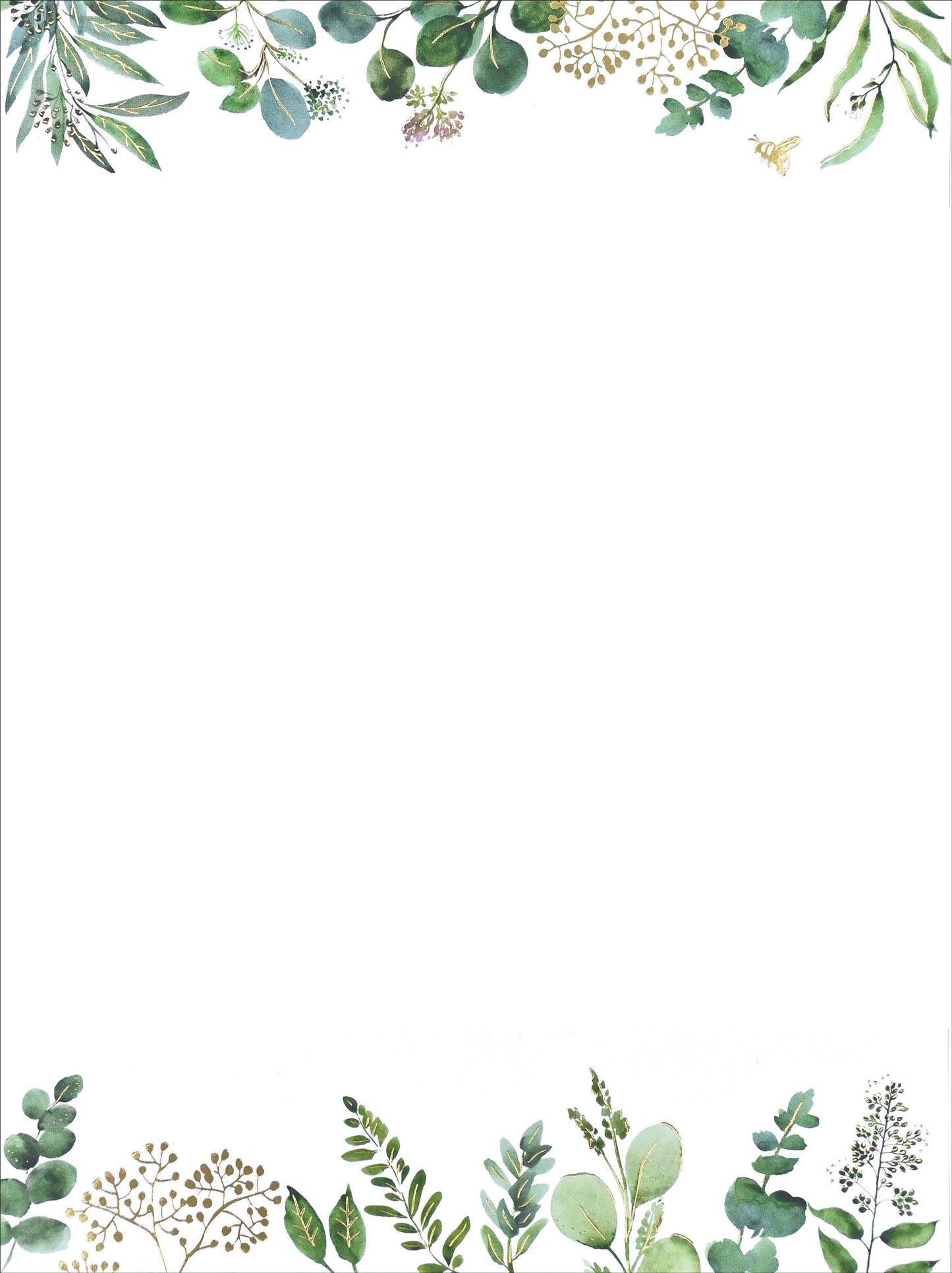 Eucalyptus Boxed Stationery (24 sheets, 30 envelopes)