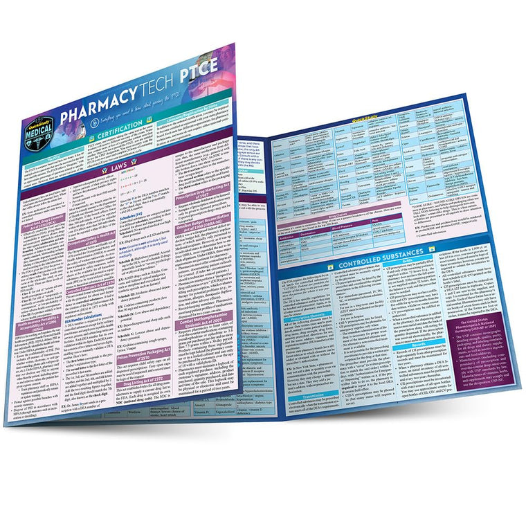 Pharmacy Technician - PTCE: QuickStudy Laminated Reference Guide (Quickstudy Medical)