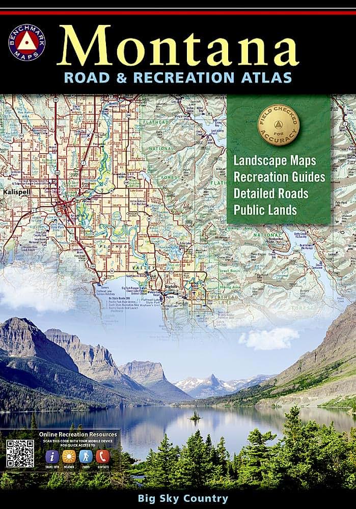 Montana Road and Recreation Atlas - 6th Edition, 2024 (Benchmark)