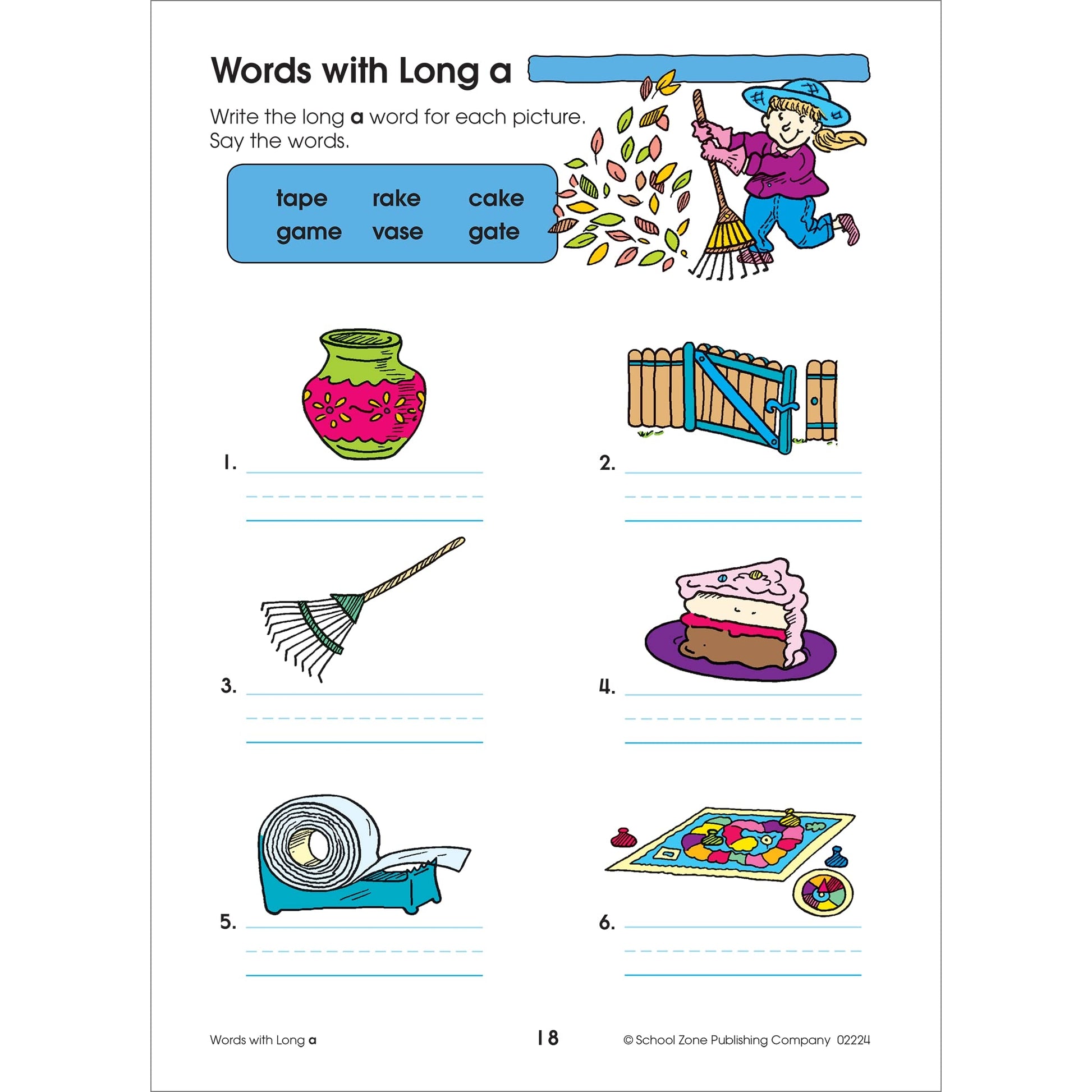 School Zone Spelling Puzzles 1-2 Workbook: 64 Pages, 1st Grade, 2nd Grade, Compound Words, Vowels, Consonants, Pronunciation, Writing, Ages 6 to 8 (I Know It! Book Series)