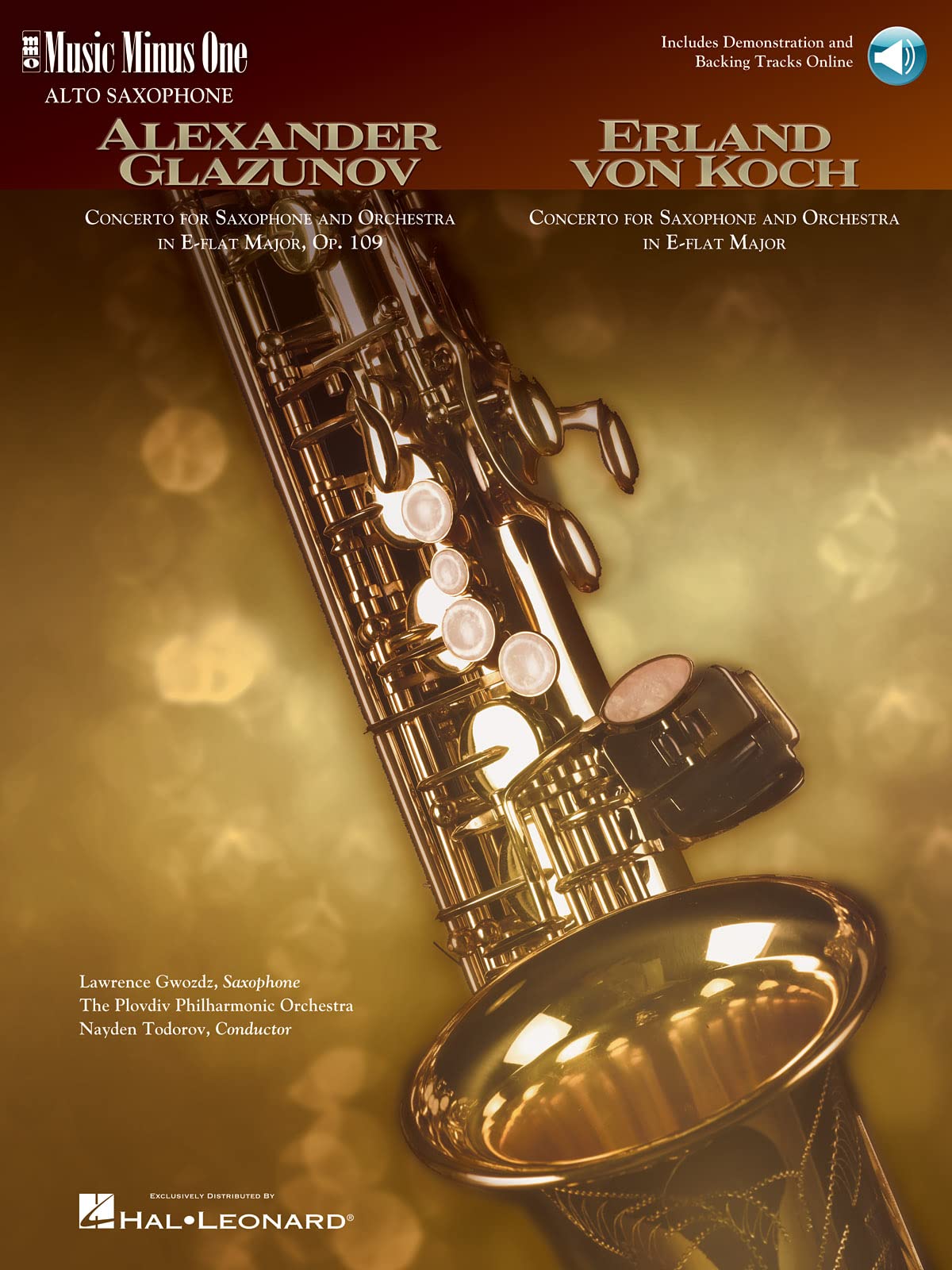 Glazunov - Concerto in E-flat Major, Op. 109; Von Koch - Concerto in E-flat Major (Music Minus One for Alto Saxophone) Book/Online Audio