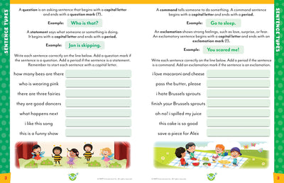 Head Start Writing & Grammar Workbooks: Ages 7-8 - 2nd Grade Prep with Sticker Sheet (Grade 2 Workbook)