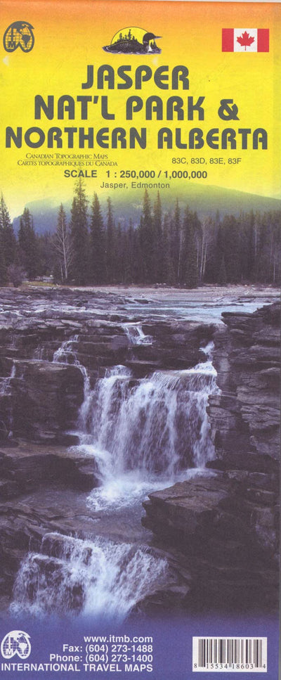 Jasper National Park & Northern Alberta 1:250,000/1,000,000