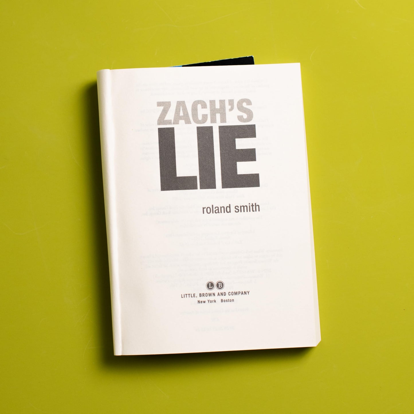 Zach's Lie (Zach's Lie, 1)