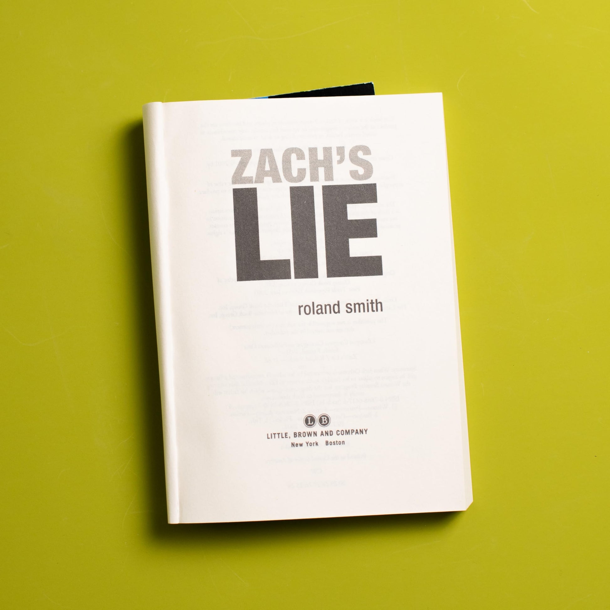Zach's Lie (Zach's Lie, 1)