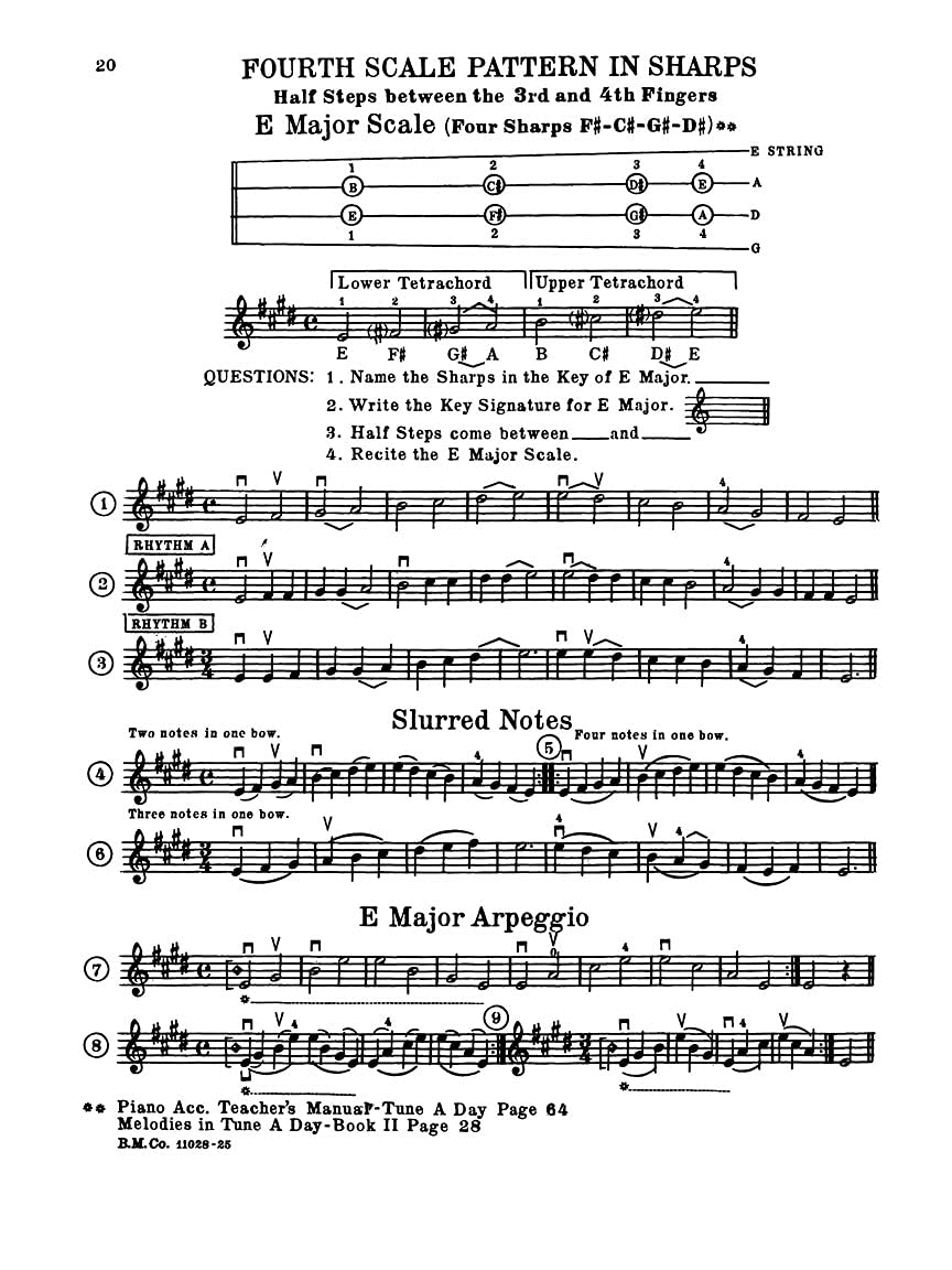A Tune a Day - Violin: Beginning Scales