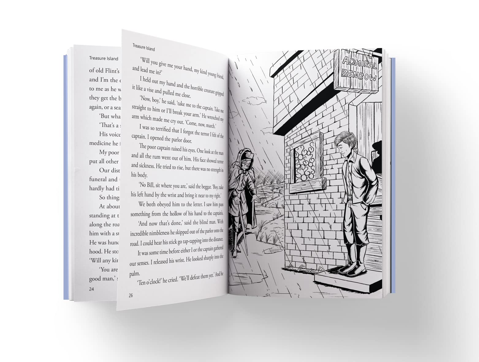 Treasure Island : llustrated Abridged Children Classic English Novel with Review Questions (Hardback (Illustrated Classics)