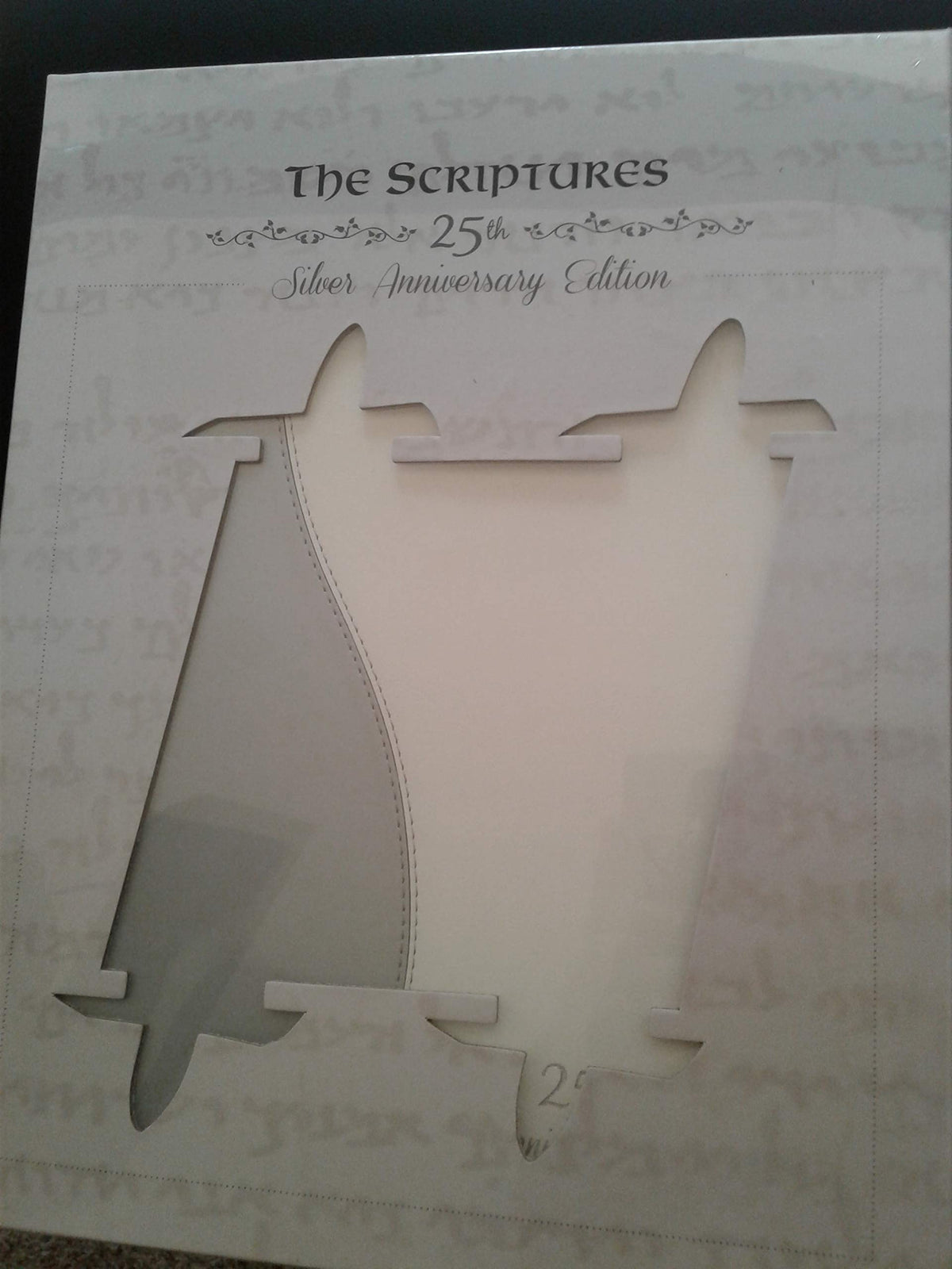 The Scriptures Large Print 25th Anniversary Duotone Silver Bible