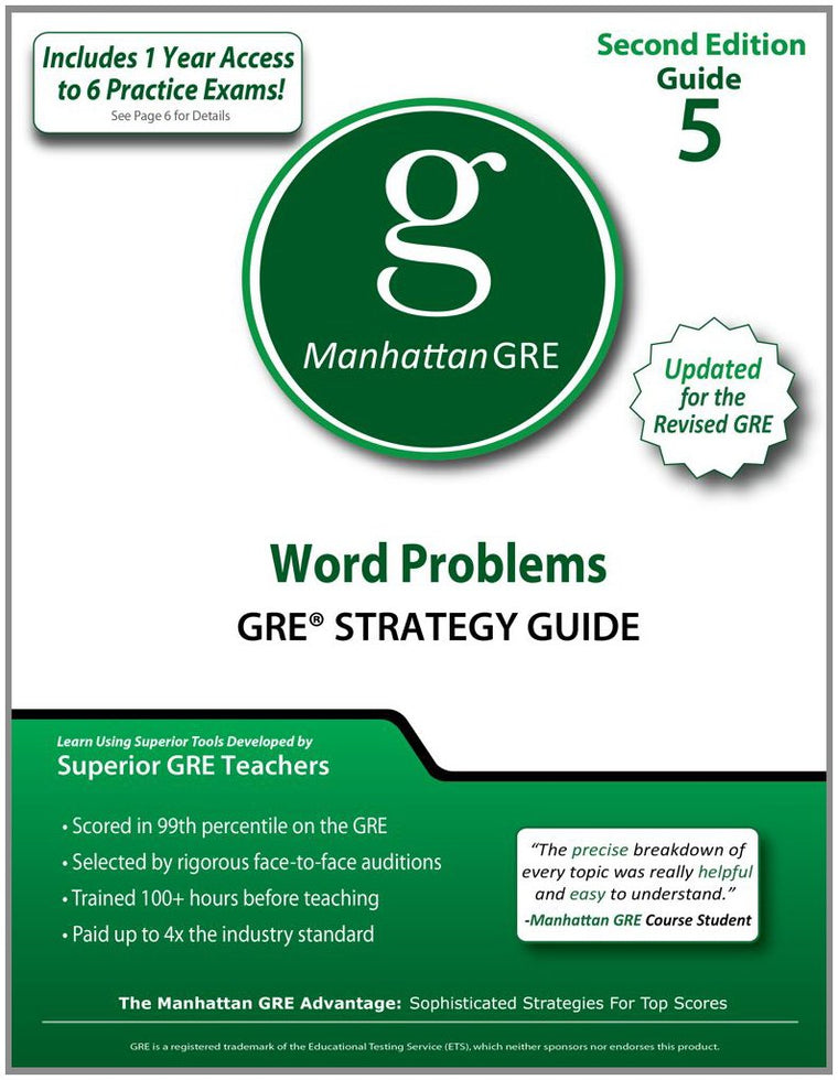 Word Problems GRE Strategy Guide, 2nd Edition (Manhattan GRE Strategy Guides)