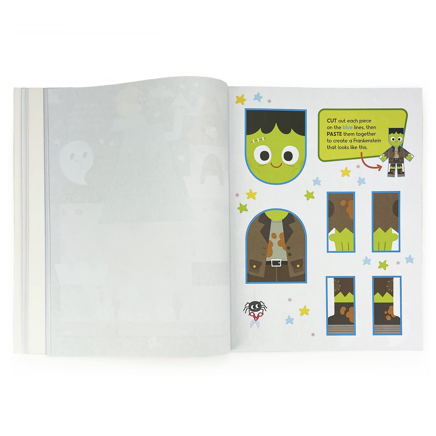 Halloween Scissor & Paste Skills for Kids Ages 3-8, Includes Stickers & Stencils!