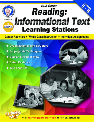Mark Twain - Reading: Informational Text Learning Stations, Grades 6 - 8 (English Language Arts)