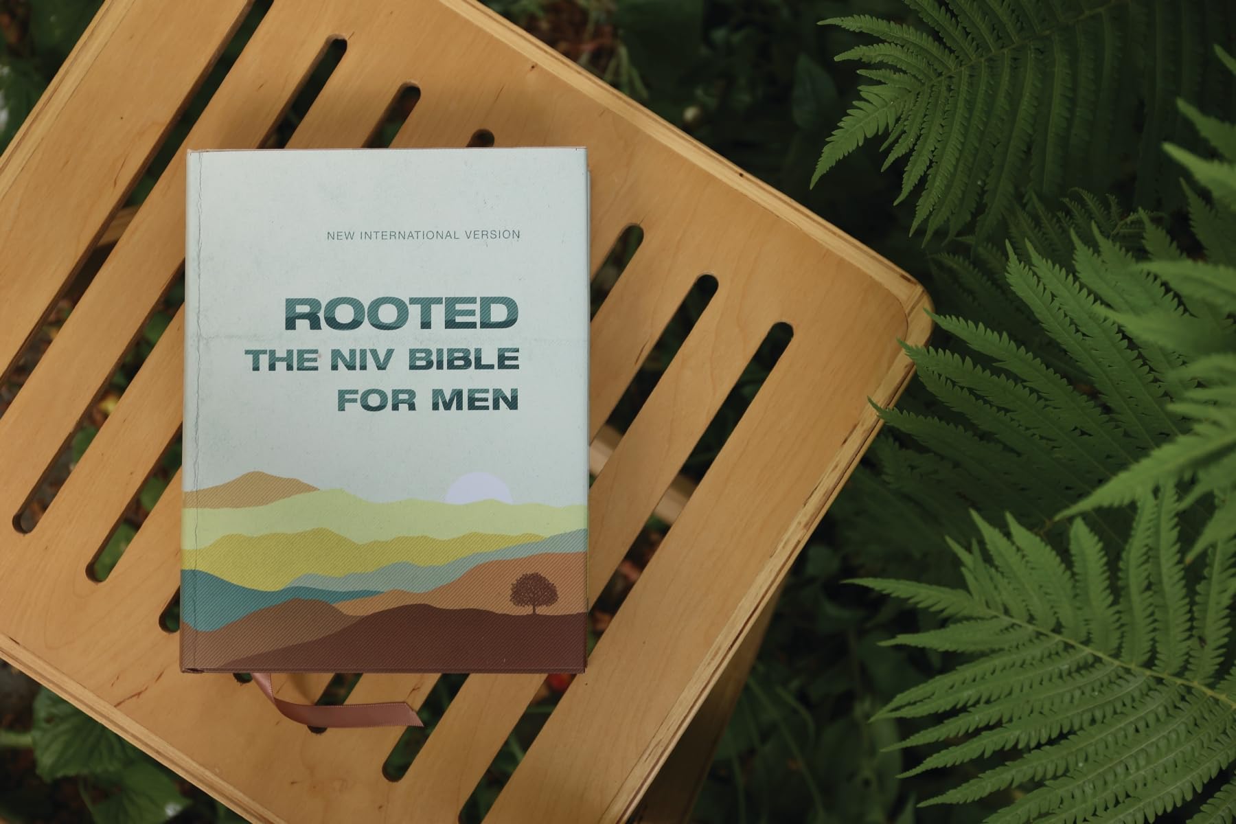 Rooted: The NIV Bible for Men, Hardcover, Cream, Comfort Print