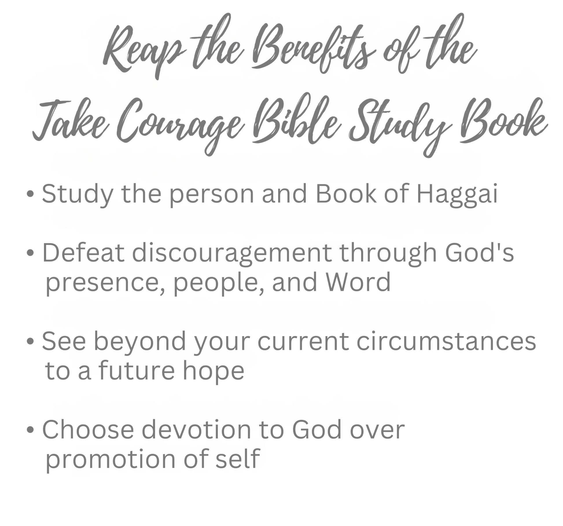 Take Courage - Bible Study Book: A Study of Haggai