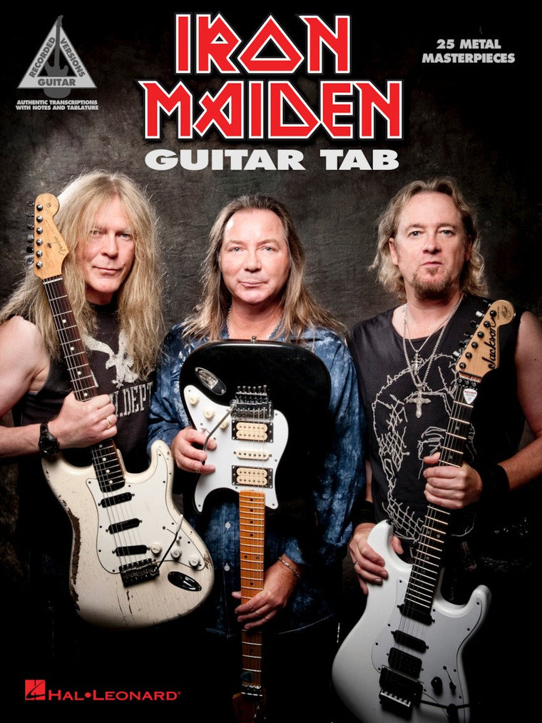 Iron Maiden Guitar Tab Guitar Recorded Versions  Note-for-Note Guitar TAB  25 Songs Including The Trooper, Run to the Hills, Fear of the Dark and More  Hal Leonard Sheet Music Songbook