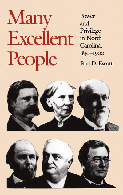 Many Excellent People: Power and Privilege in North Carolina, 1850-1900 (Fred W. Morrison Series in Southern Studies)