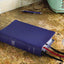 NIV, Side-Column Reference Bible (Deep Study at a Portable Size), Personal Size, Premium Goatskin Leather, Blue, Premier Collection, Art Gilded Edges, Comfort Print
