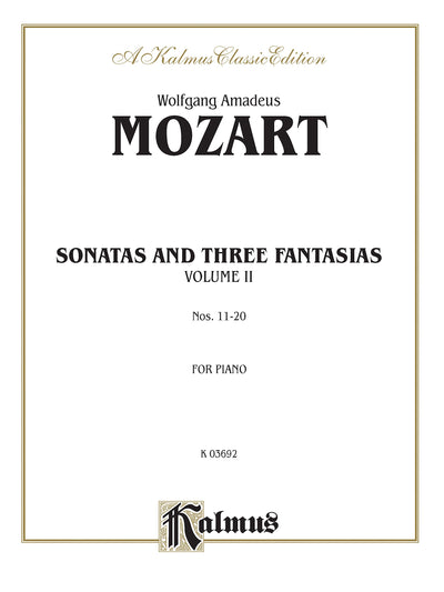 Sonatas and Three Fantasias, Vol 2: Nos. 11-20 (Kalmus Edition, Vol 2)