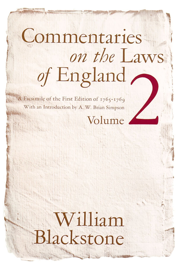 Commentaries on the Laws of England Vol.2