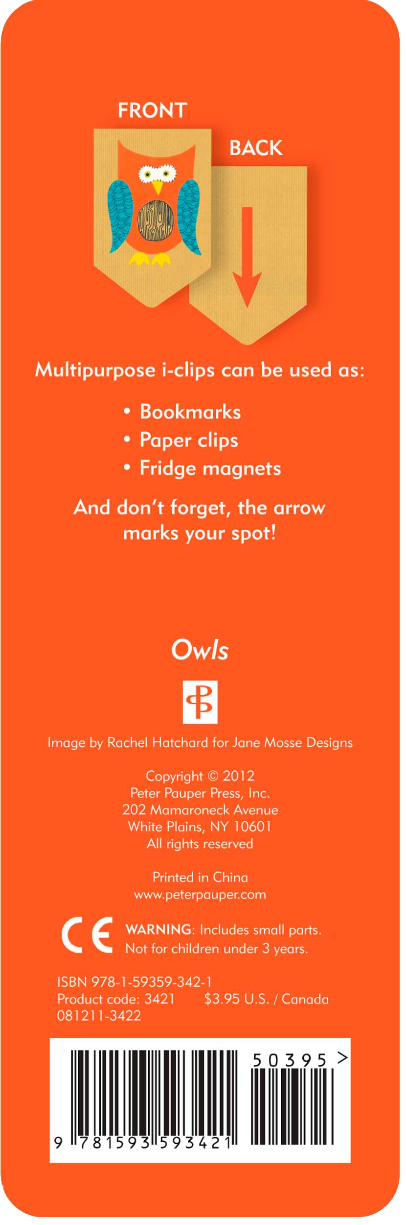 Owls i-Clip Magnetic Page Markers (Set of 8 Magnetic Bookmarks)