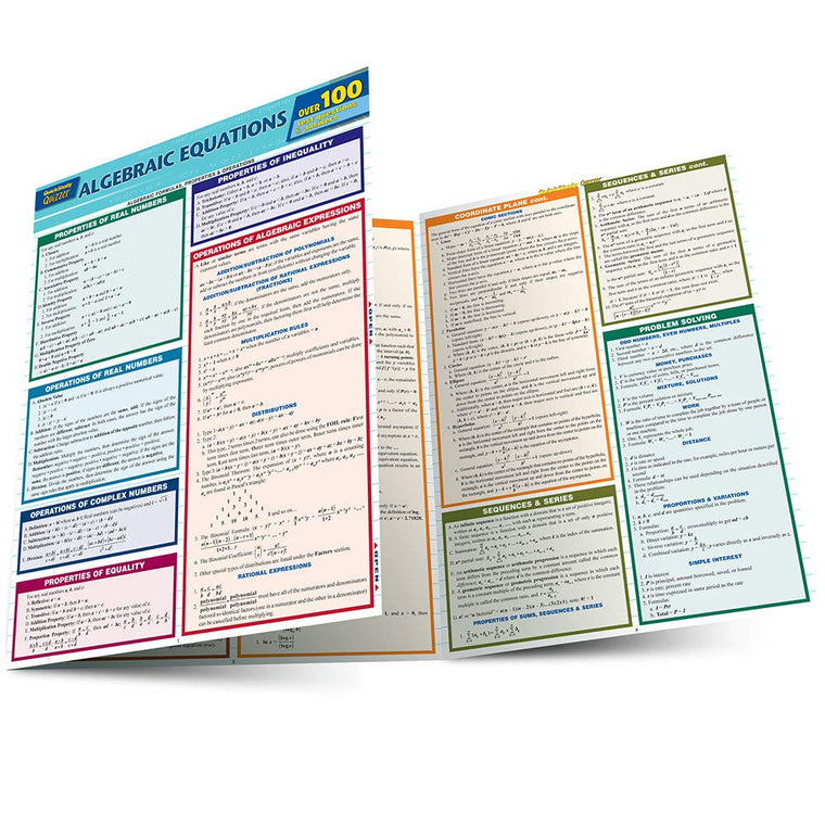 Algebraic Equations Quizzer (Quick Study Quizzer)