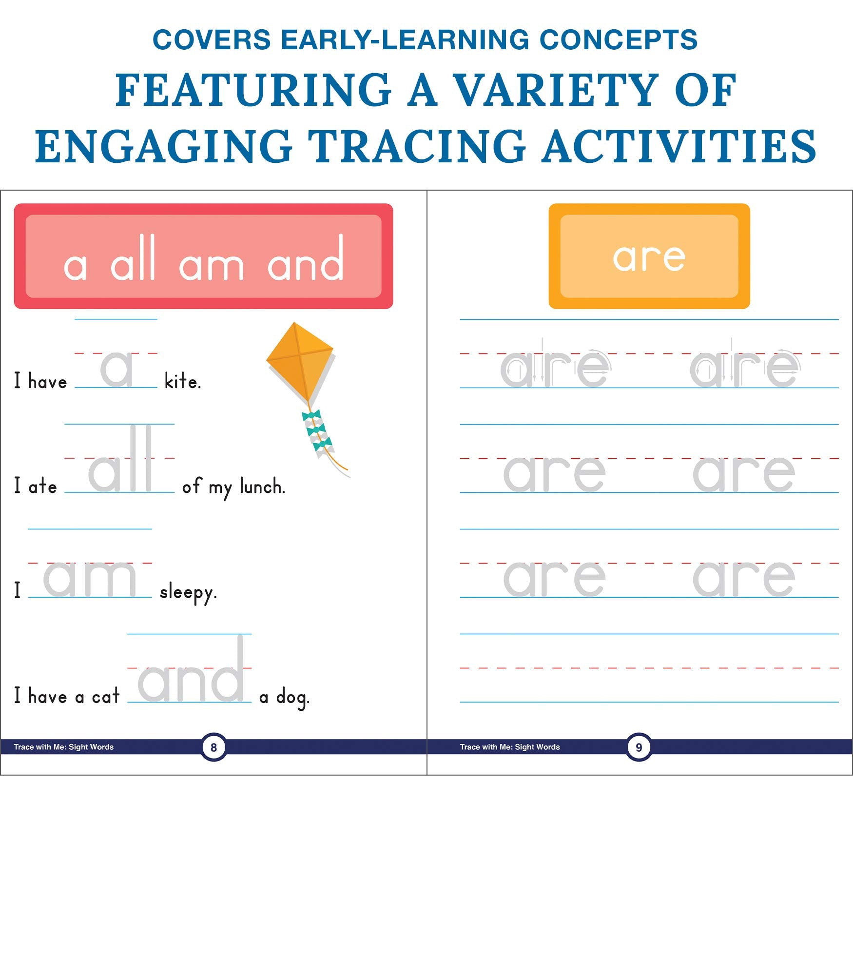 Carson Dellosa Trace With Me: Sight Words Handwriting Workbook for Kids Ages 3+, Sight Words Handwriting Practice for Preschool, Kindergarten, 1st Grade, 2nd Grade, PreK+ Phonics & Writing Practice