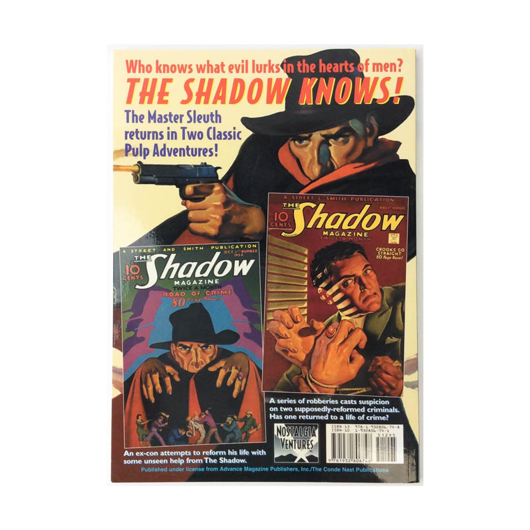 The Road of Crime and Crooks Go Straight (The Shadow) — back cover