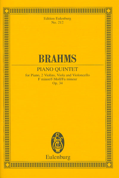 Piano Quintet in F minor, Op. 34 (Edition Eulenburg)