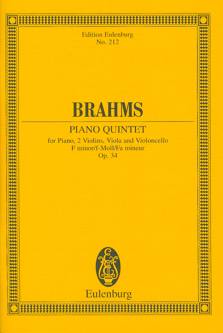 Piano Quintet in F minor, Op. 34 (Edition Eulenburg)
