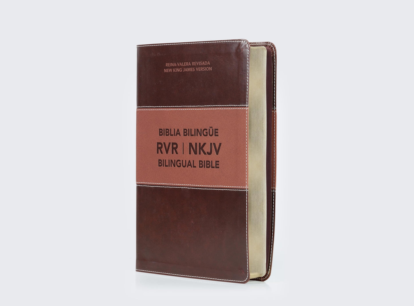 NKJV/RVR, Bilingual Bible, Leathersoft, Brown / NKJV/RVR Biblia Biling?e, Leathersoft, Caf? (Spanish Edition)
