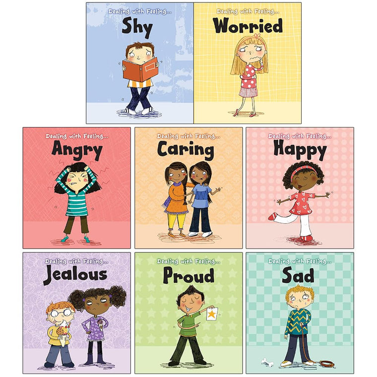 Dealing With Feeling Series 8 Books Collection Set By Isabel Thomas (Shy, Worried, Angry, Caring, Happy, Jealous, Proud & Sad)
