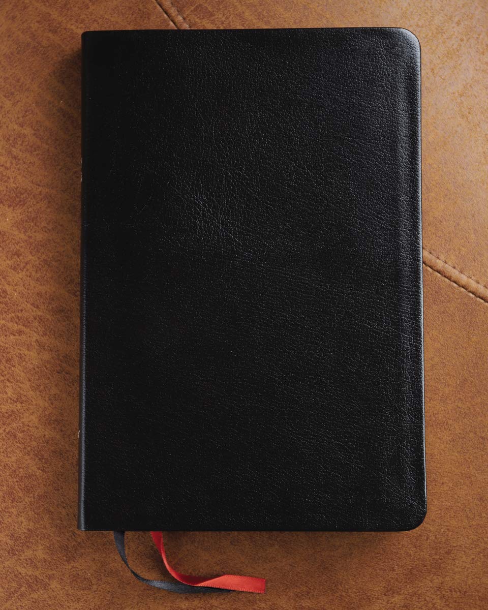 NIV, Thinline Bible, Large Print, Bonded Leather, Black, Red Letter, Comfort Print