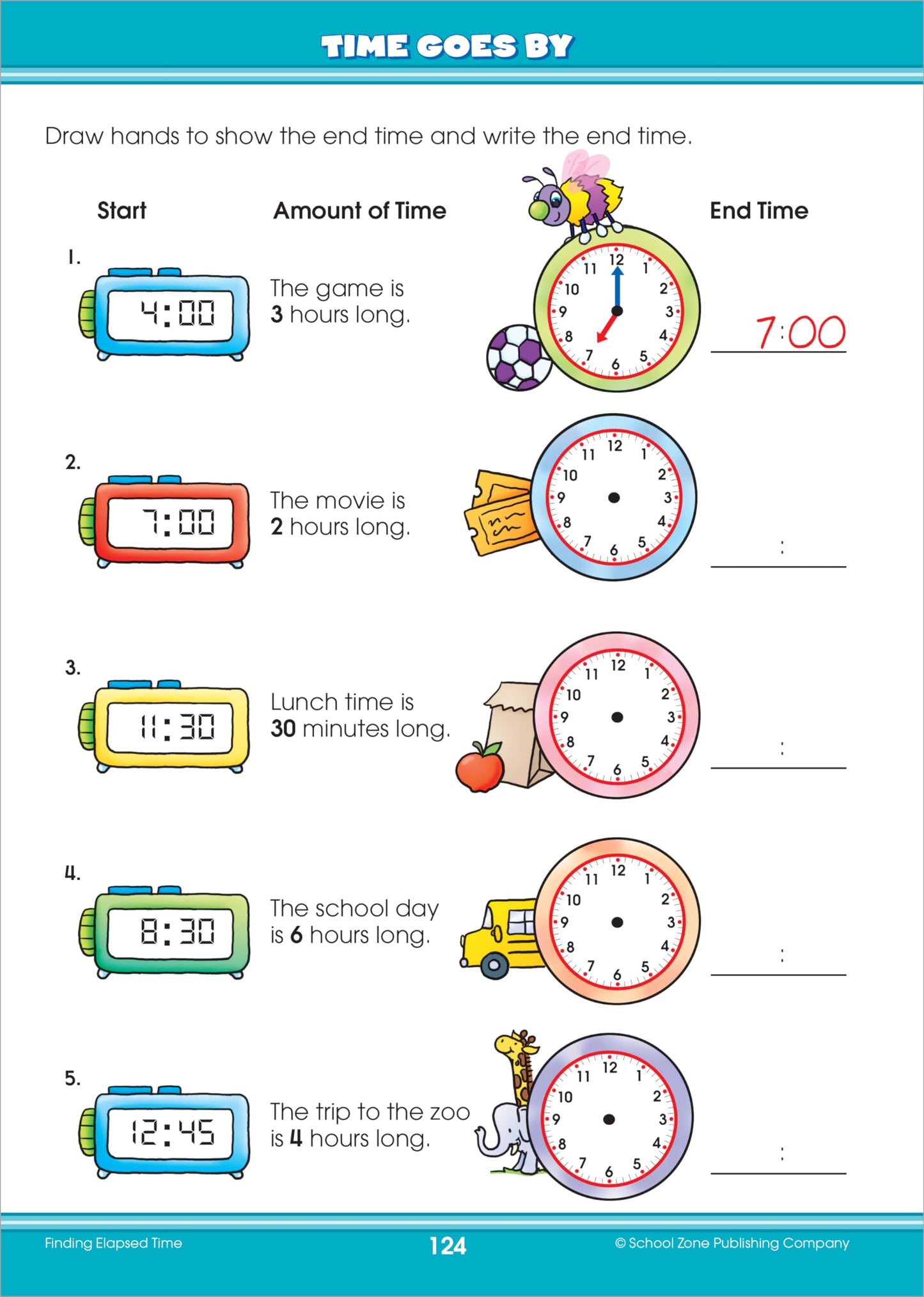 School Zone Big Math 1-2 Workbook: 320 Pages, 1st Grade, 2nd Grade, Elementary Math, Addition, Subtraction, Word Problems, Time, Money, Fractions, Ages 6 to 8