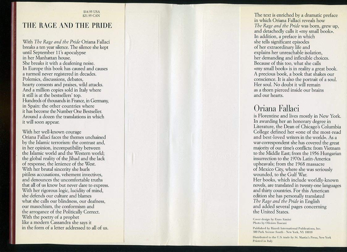 The Rage and the Pride by Oriana Fallaci