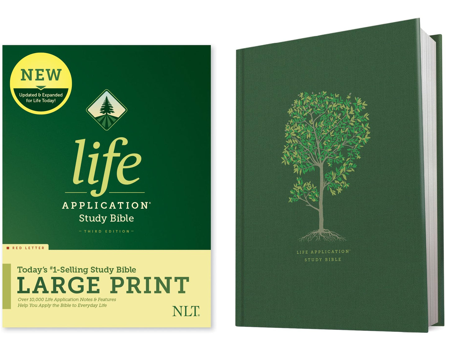 Tyndale NLT Life Application Study Bible, Third Edition, Large Print (Hardcover, Red Letter) - New Living Translation Bible, Large Print Study Bible for Enhanced Readability