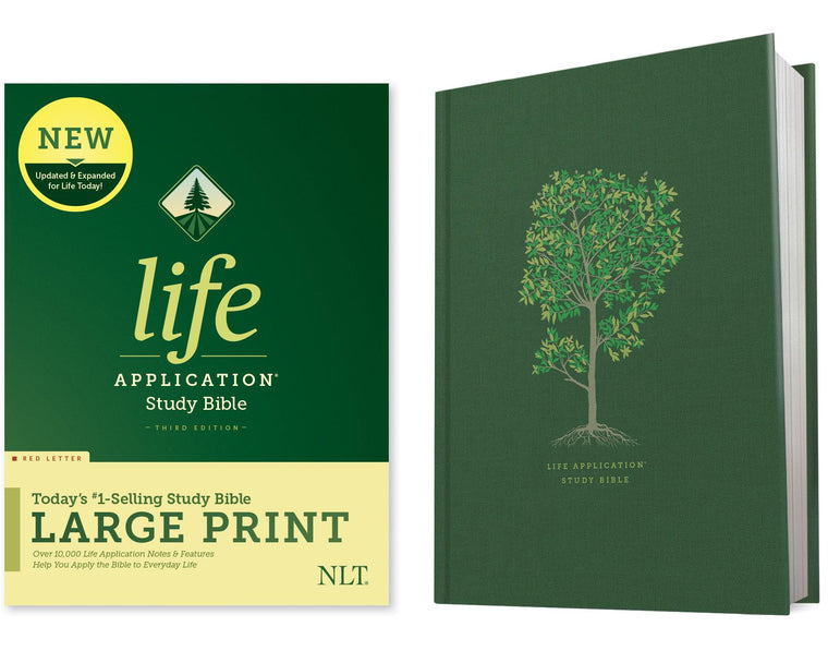 Tyndale NLT Life Application Study Bible, Third Edition, Large Print (Hardcover, Red Letter) - New Living Translation Bible, Large Print Study Bible for Enhanced Readability