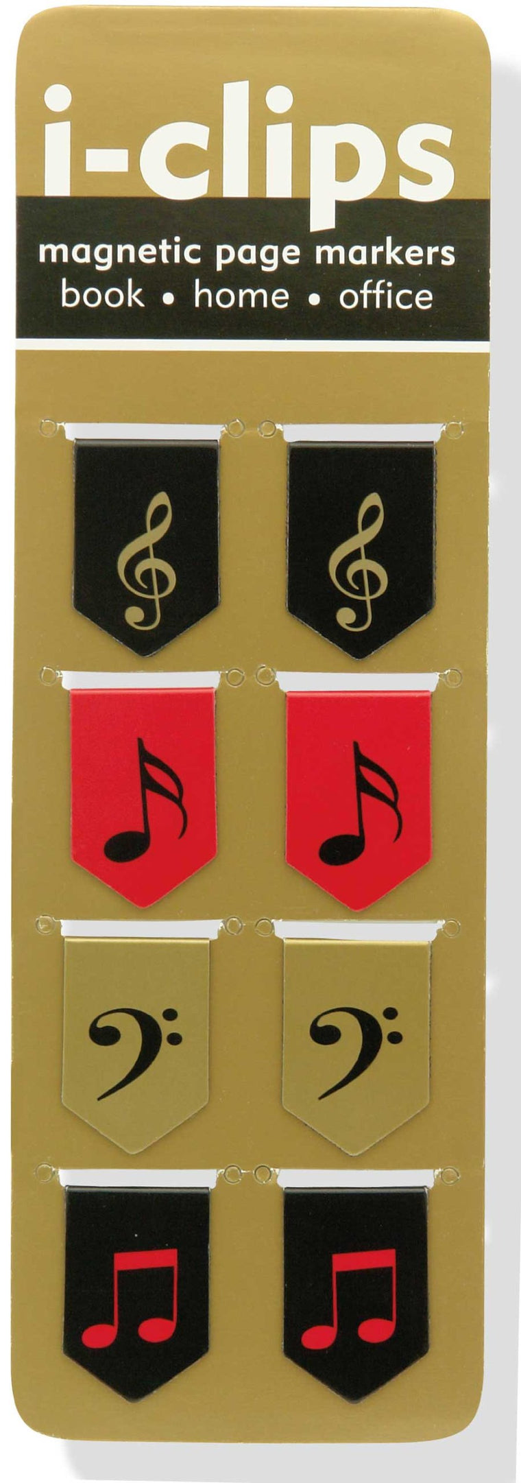 Music i-clips Magnetic Page Markers (Set of 8 Magnetic Bookmarks) (English, Italian, German and French Edition)