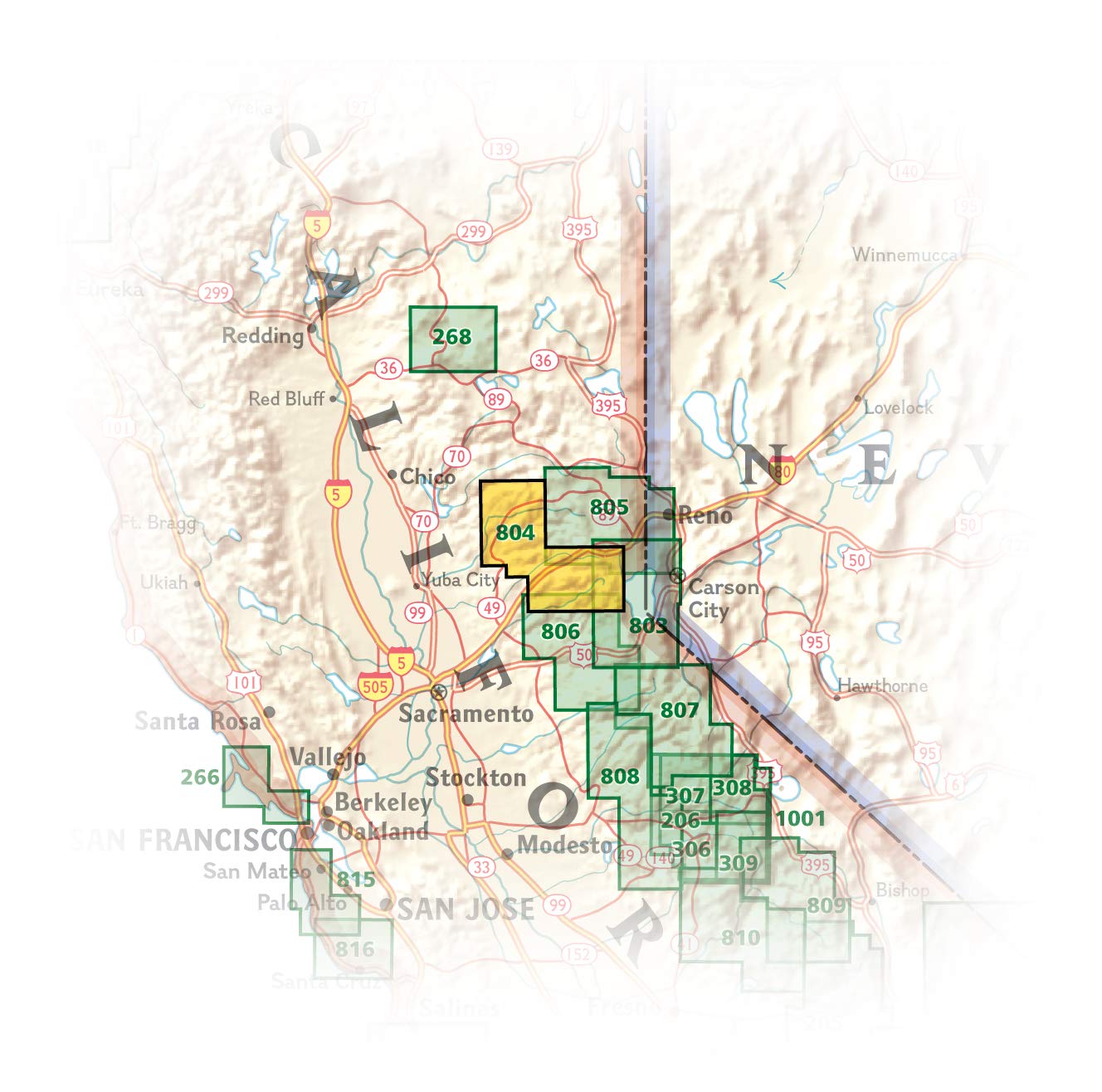 Tahoe National Forest West Map [Yuba and American Rivers] (National Geographic Trails Illustrated Map, 804)