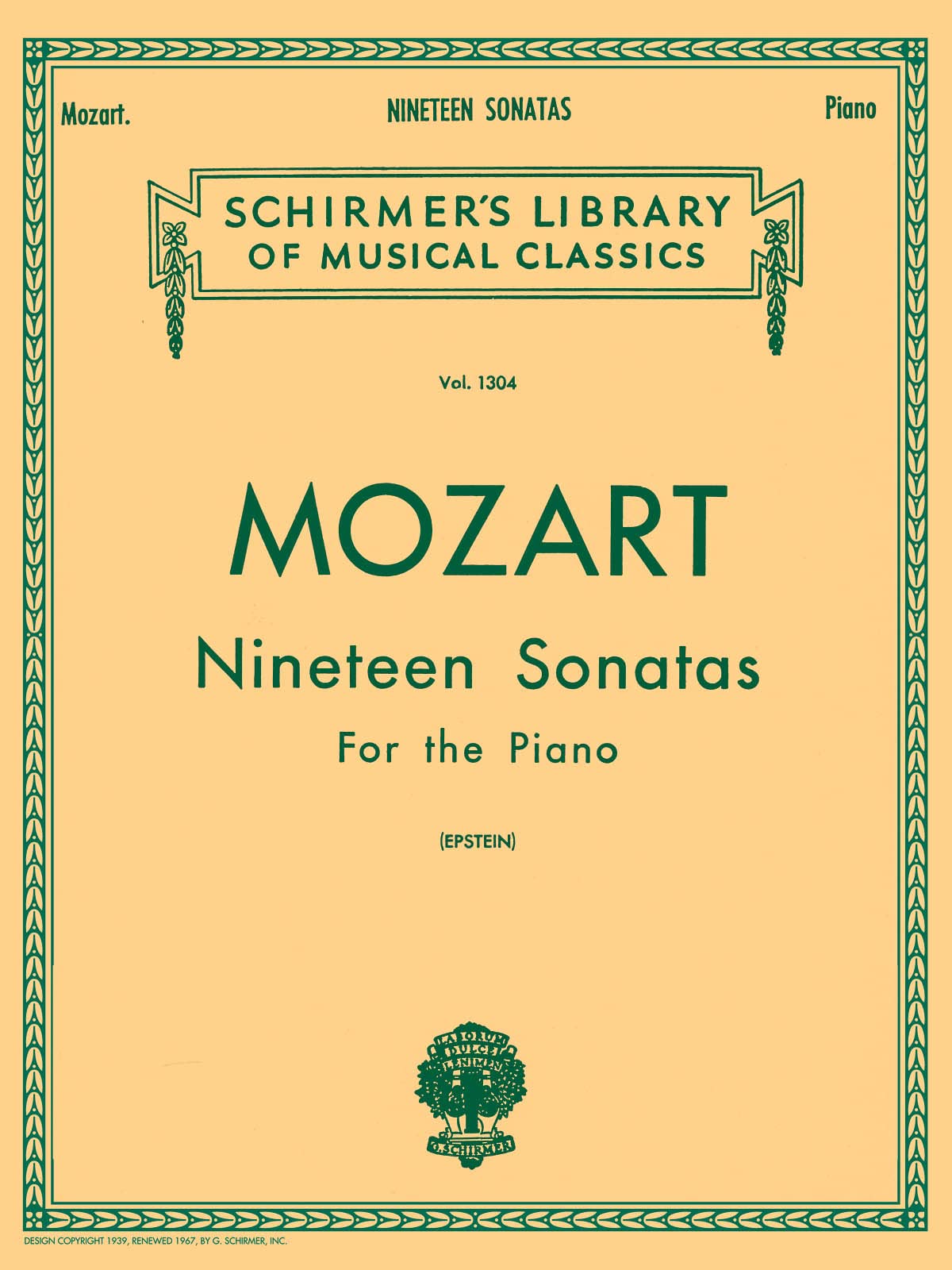 Mozart 19 Sonatas - Complete: Piano Solo (Schirmer's Library of Musical Classics, Vol. 1304)
