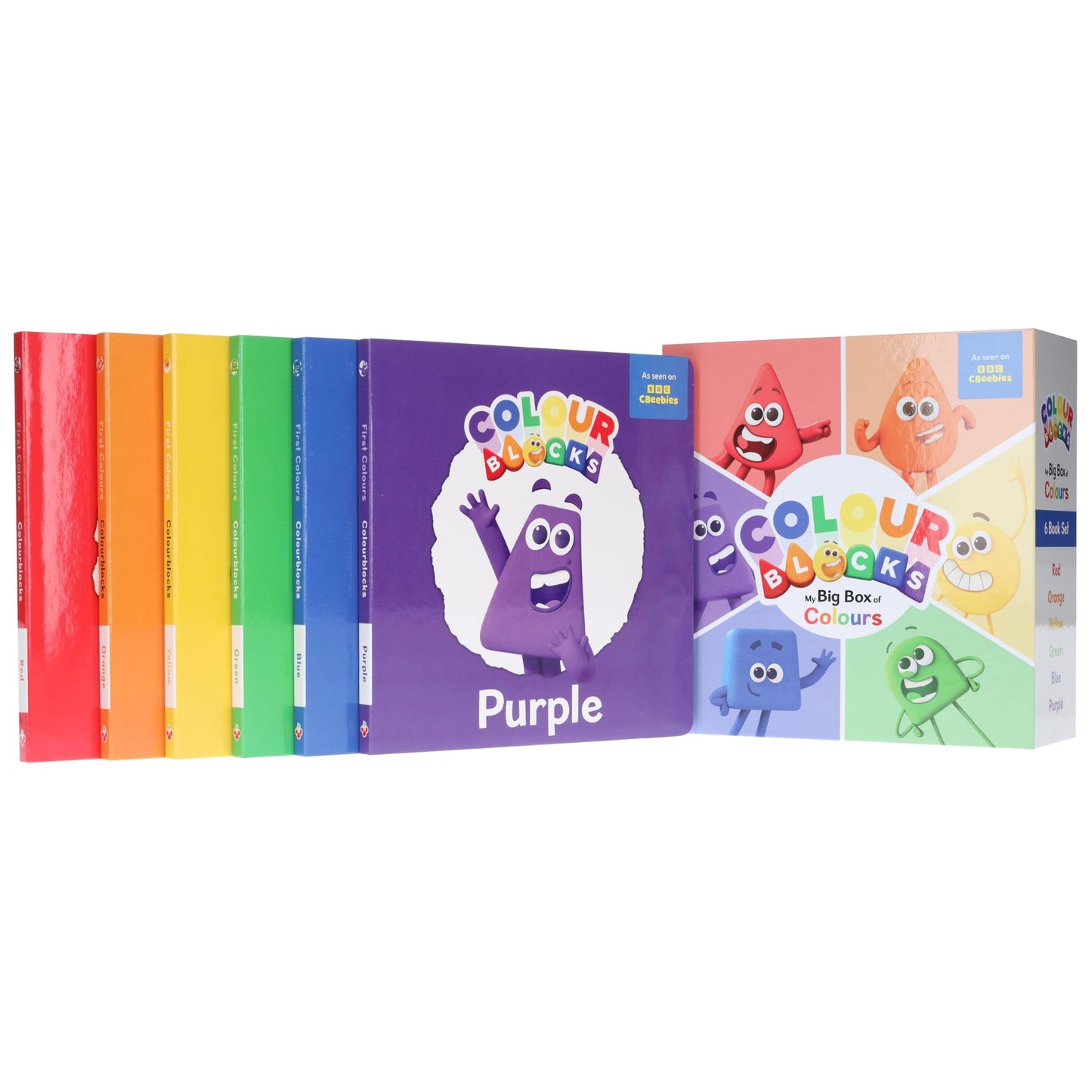 Colourblocks My Big Box of Colours 6 Books Collection Set (Loveable Red, Excited Orange, Happy Yellow, Nature-loving Green, Royal Purple, calm & cool Blue) (Numberblocks Board Books)