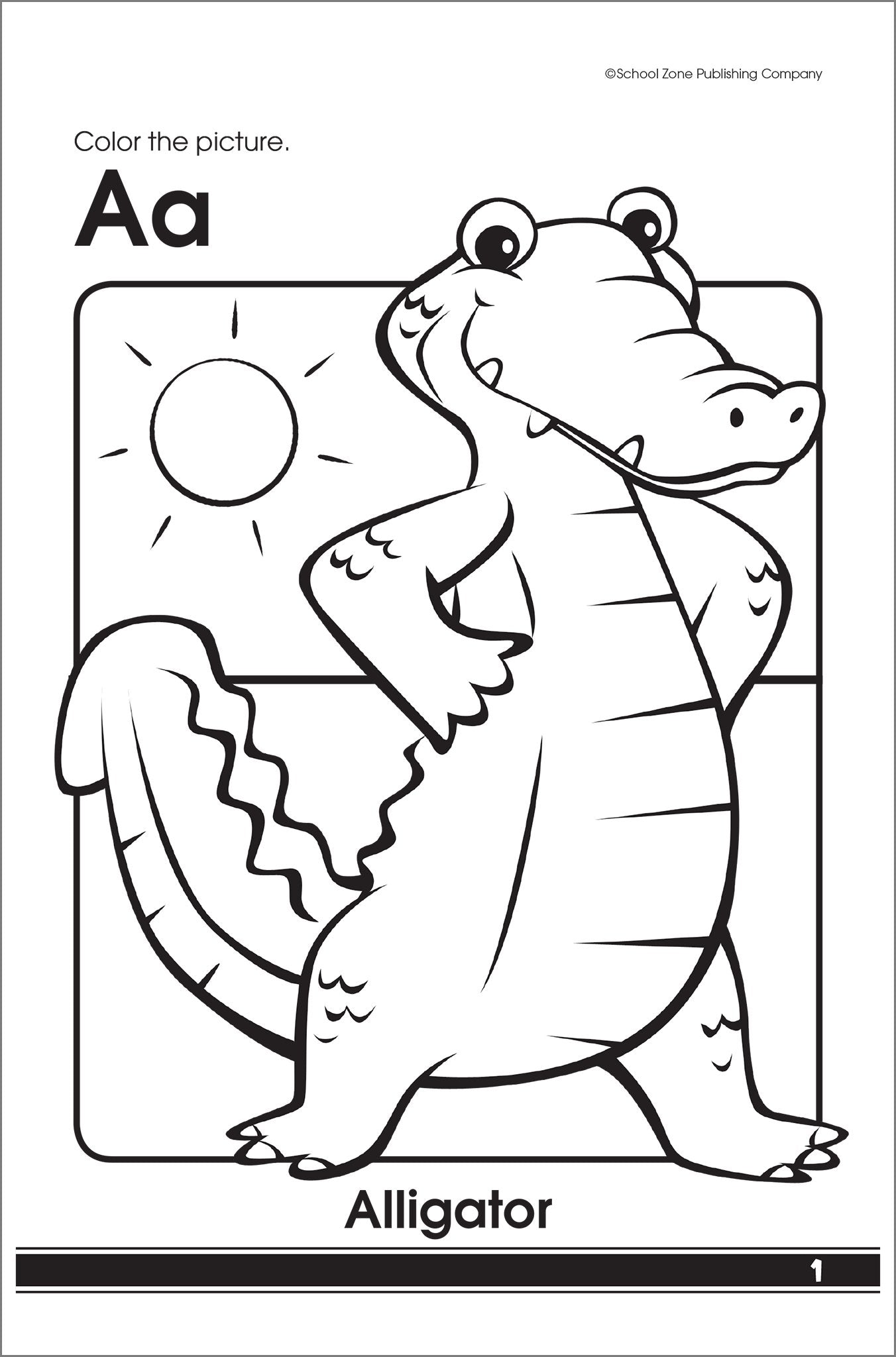 School Zone - My First ABC Animals Workbook - Ages 3 to 6, Preschool to Kindergarten, Activity Pad, Letters, Alphabet, Animal Names, and More (School Zone Little Busy Book Series)