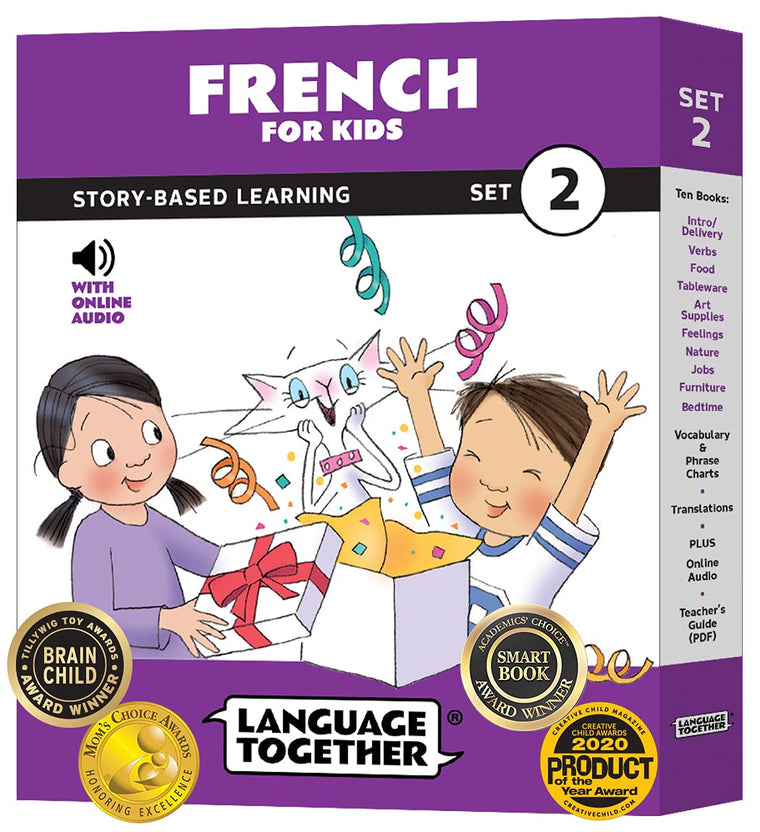 French for Kids Set 2: Beginner Reader Box Set - 10 Early Readers with Online Audio  Jump-Start Learning French with First Words & Phrases (Ages 3-8) by Language Together (French Edition)