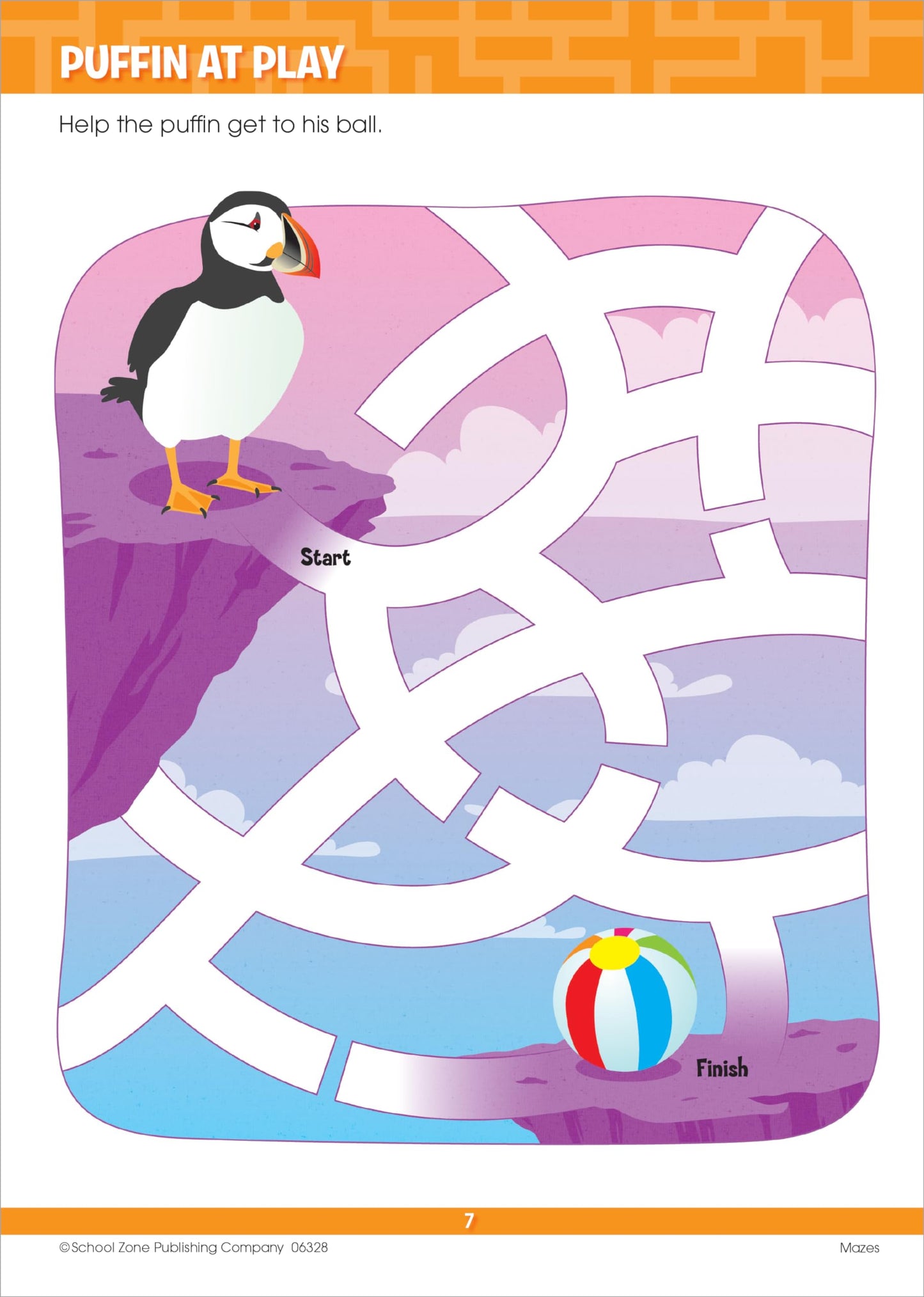 School Zone Big Mazes & More Workbook: 320 Pages, 1st Grade, 2nd Grade, Learning Activities, Math, Maze Puzzles, Games, Color By Numbers, Ages 6 to 8