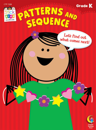 Patterns and Sequence Stick Kids Workbook, Grade K