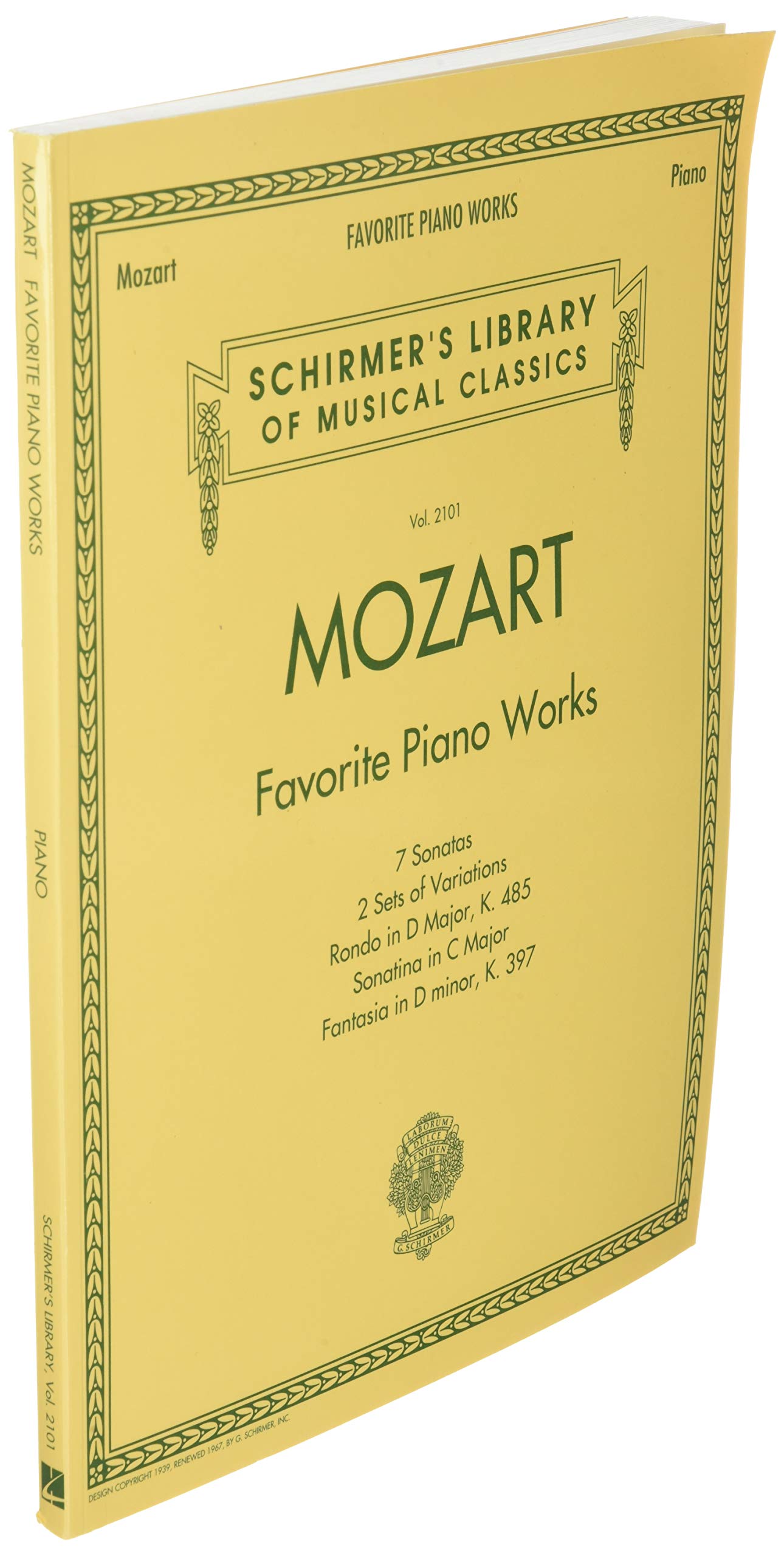 Mozart - Favorite Piano Works: Schirmer Library of Classics Volume 2101 (Schirmer's Library of Musical Classics)