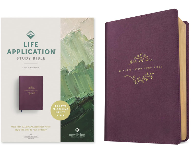 NLT Life Application Study Bible, Third Edition (LeatherLike, Purple, Red Letter)