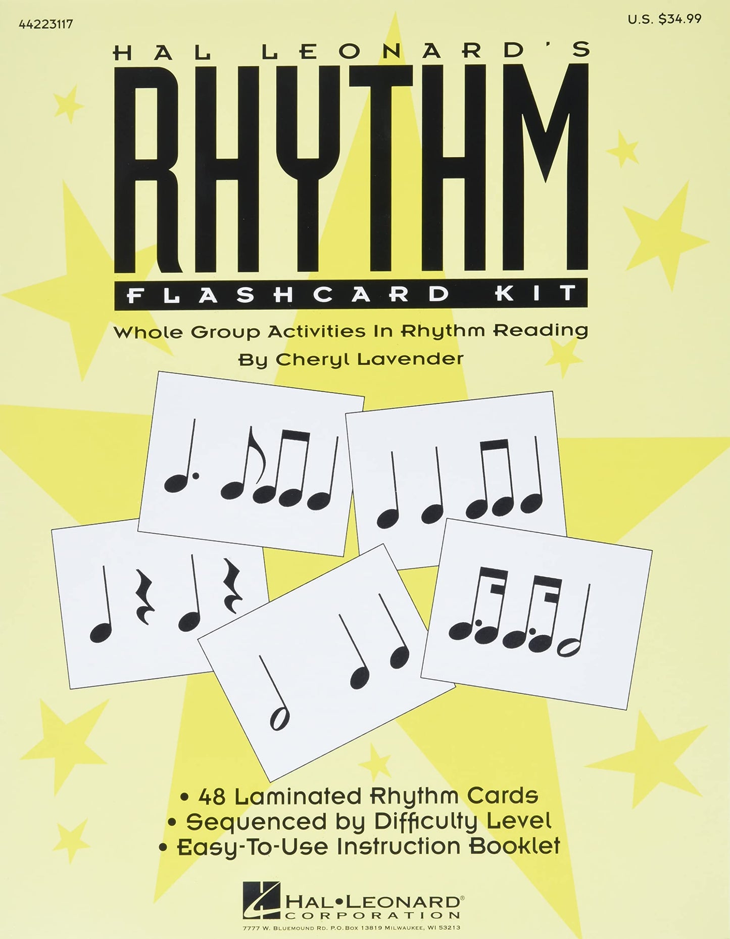 HAL LEONARD'S RHYTHM FLASHCARD KIT - 48 PACK - LAMINATED MUS