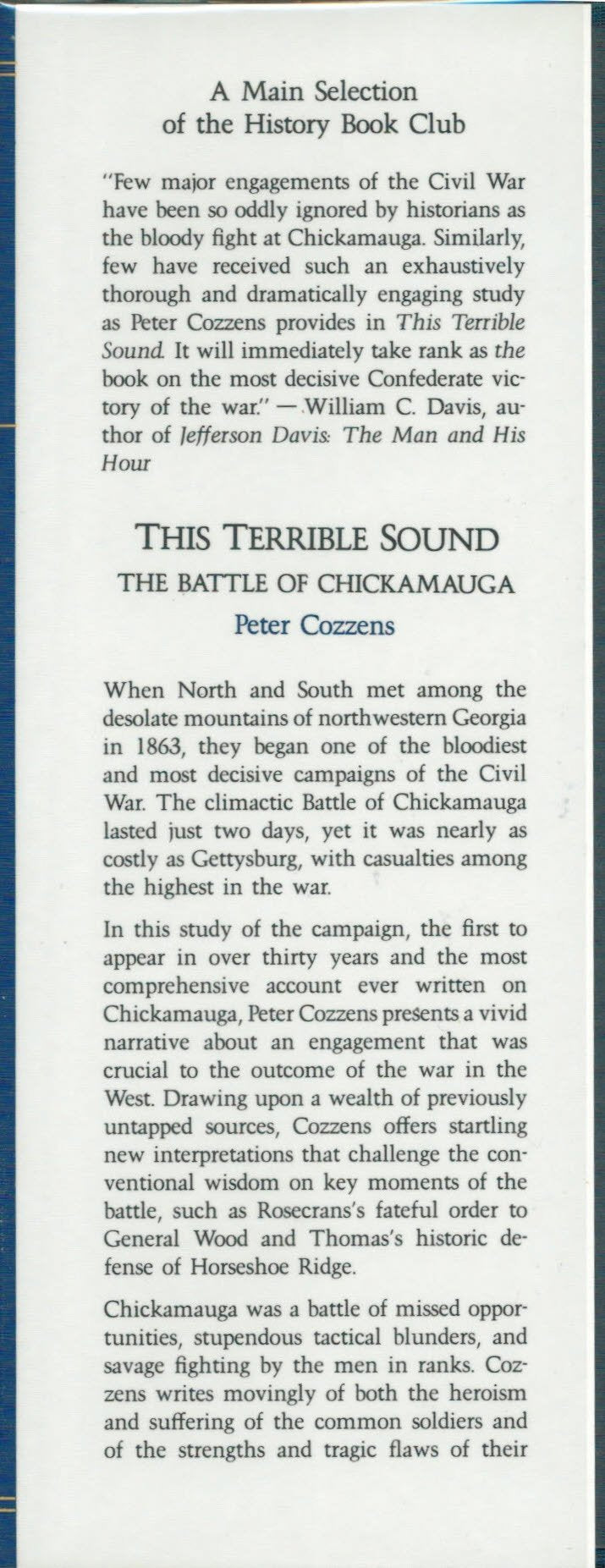 This Terrible Sound: The Battle of Chickamauga (Civil War Trilogy)