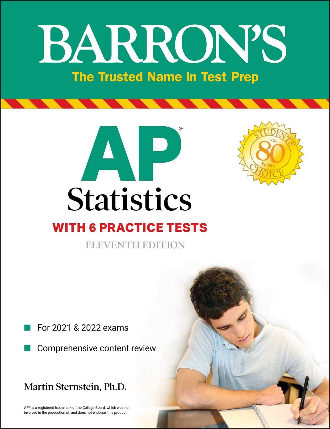 AP Statistics: With 6 Practice Tests (Barron's Test Prep)
